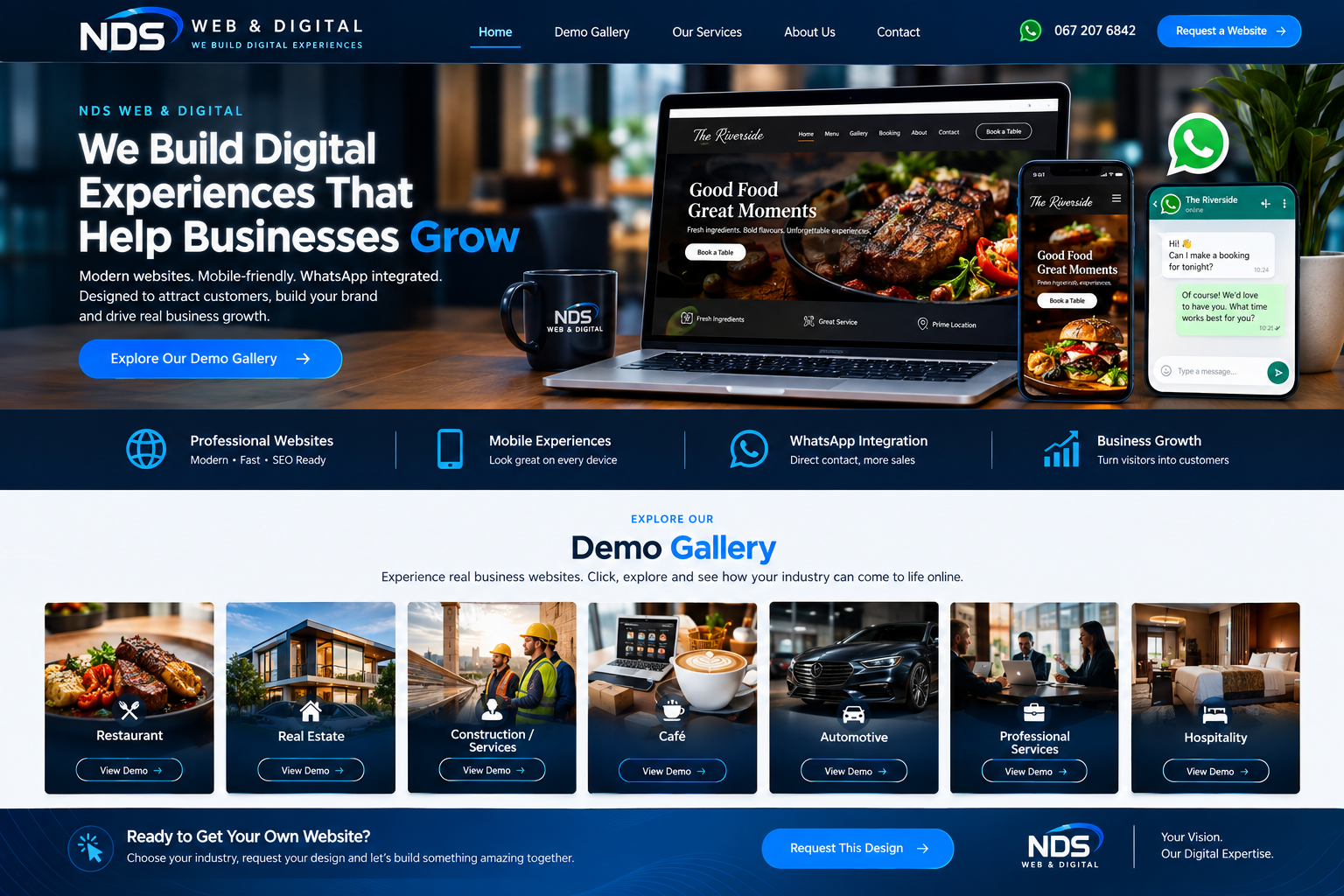 NDS Web and Digital website showcase